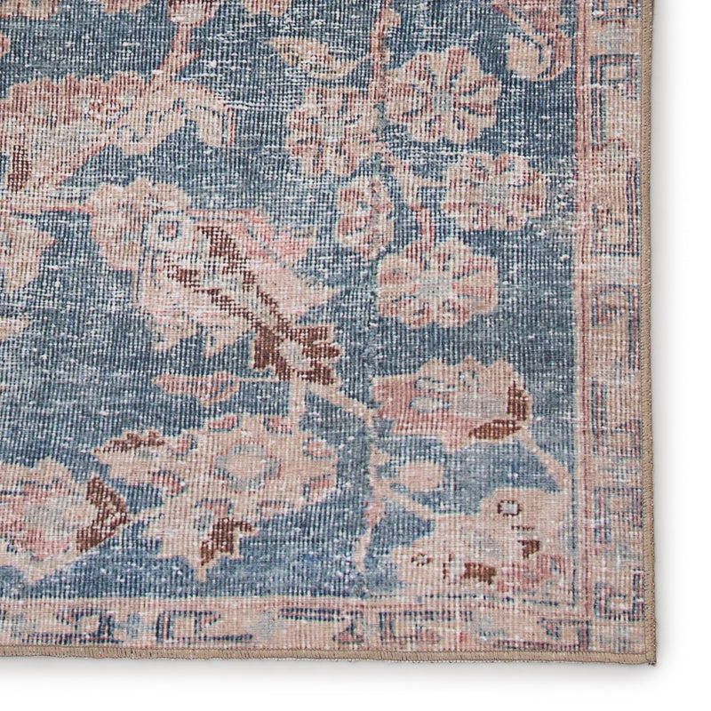 Bardia Indoor/Outdoor Oriental Blue & Light Pink Rug