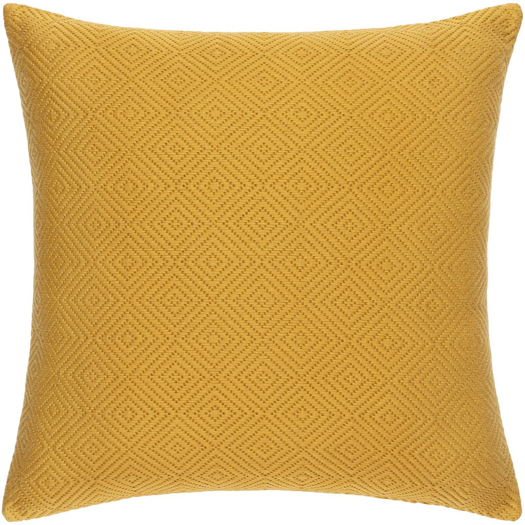 Camilla CIL-001 Hand Woven Square Pillow in Mustard & Camel by Surya