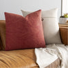 Camilla CIL-004 Hand Woven Square Pillow in Dark Coral & Dark Red by Surya