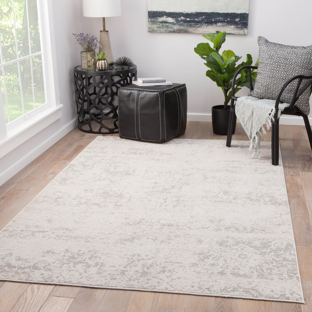 Alonsa Abstract Gray & White Area Rug