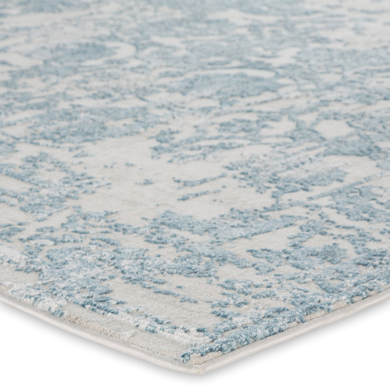 Clara Floral Silver & Blue Area Rug