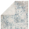 Siena Damask Blue & Ivory Area Rug