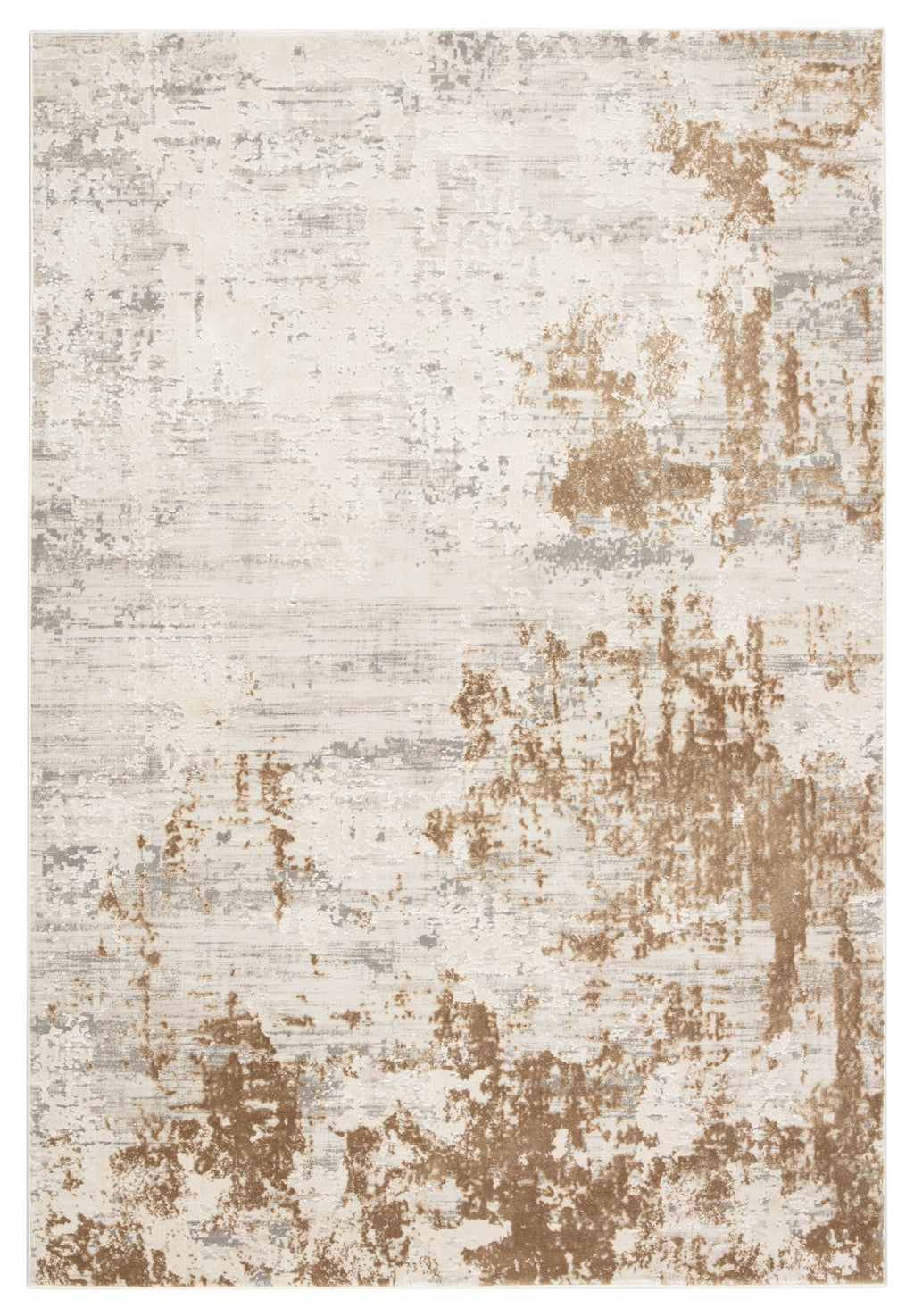 Resa Abstract Gray & Gold Area Rug