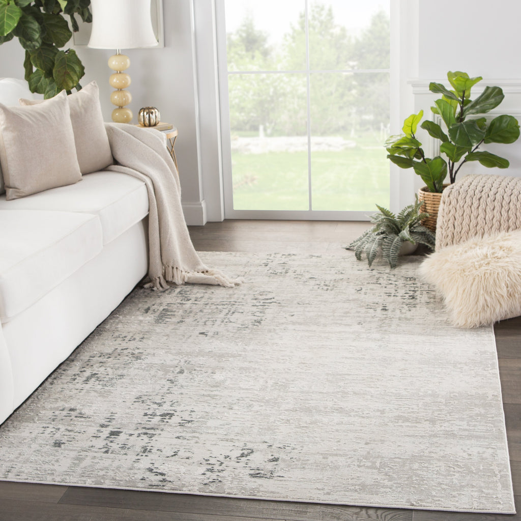 Cian Abstract Gray & Ivory Area Rug