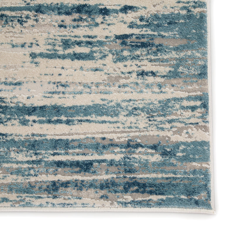 Heaston Abstract Blue & Ivory Area Rug