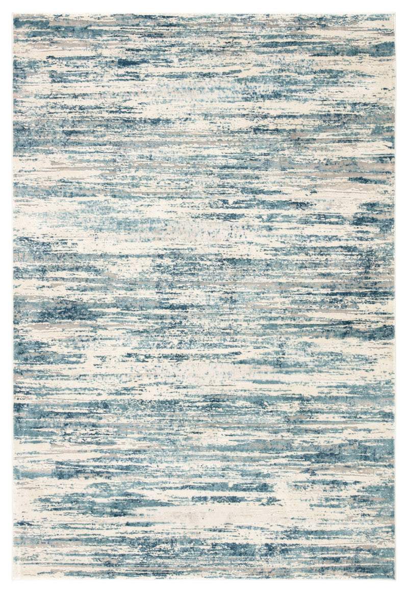 Heaston Abstract Blue & Ivory Area Rug