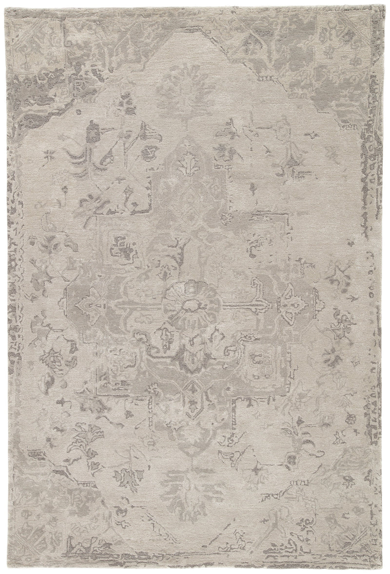 Sasha Medallion Rug in Pumice Stone & Steeple Gray design by Jaipur Living