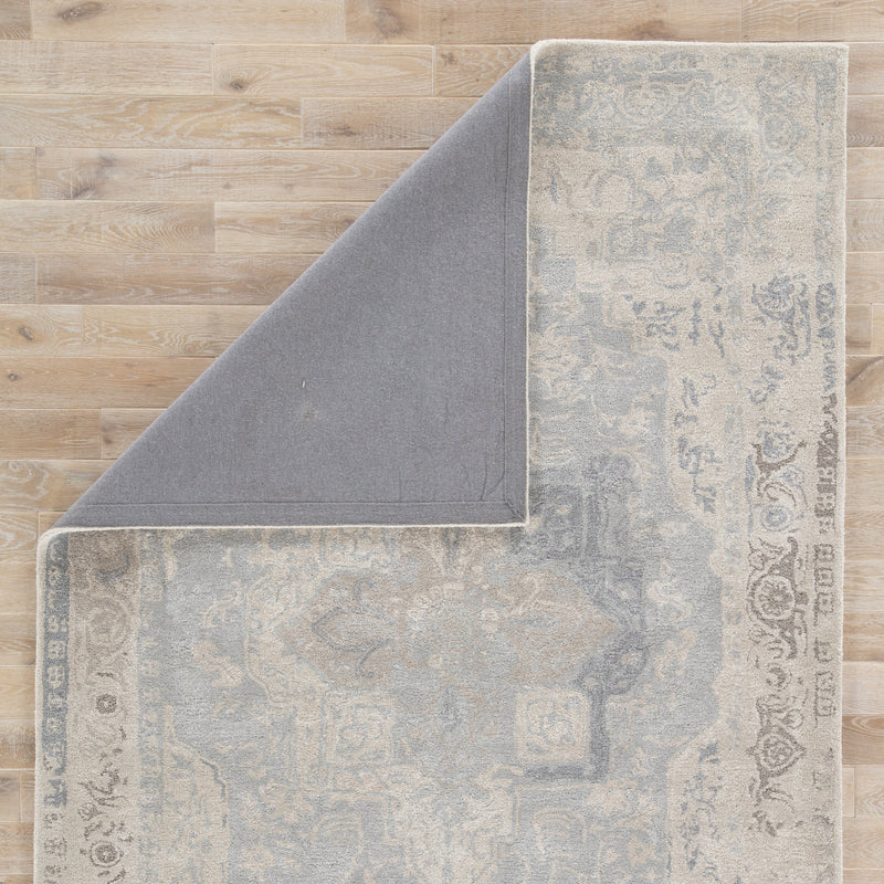 Bronde Handmade Medallion Gray & Light Blue Area Rug