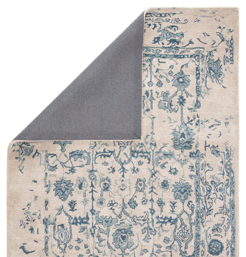 Margate Handmade Oriental Light Gray & Blue Area Rug