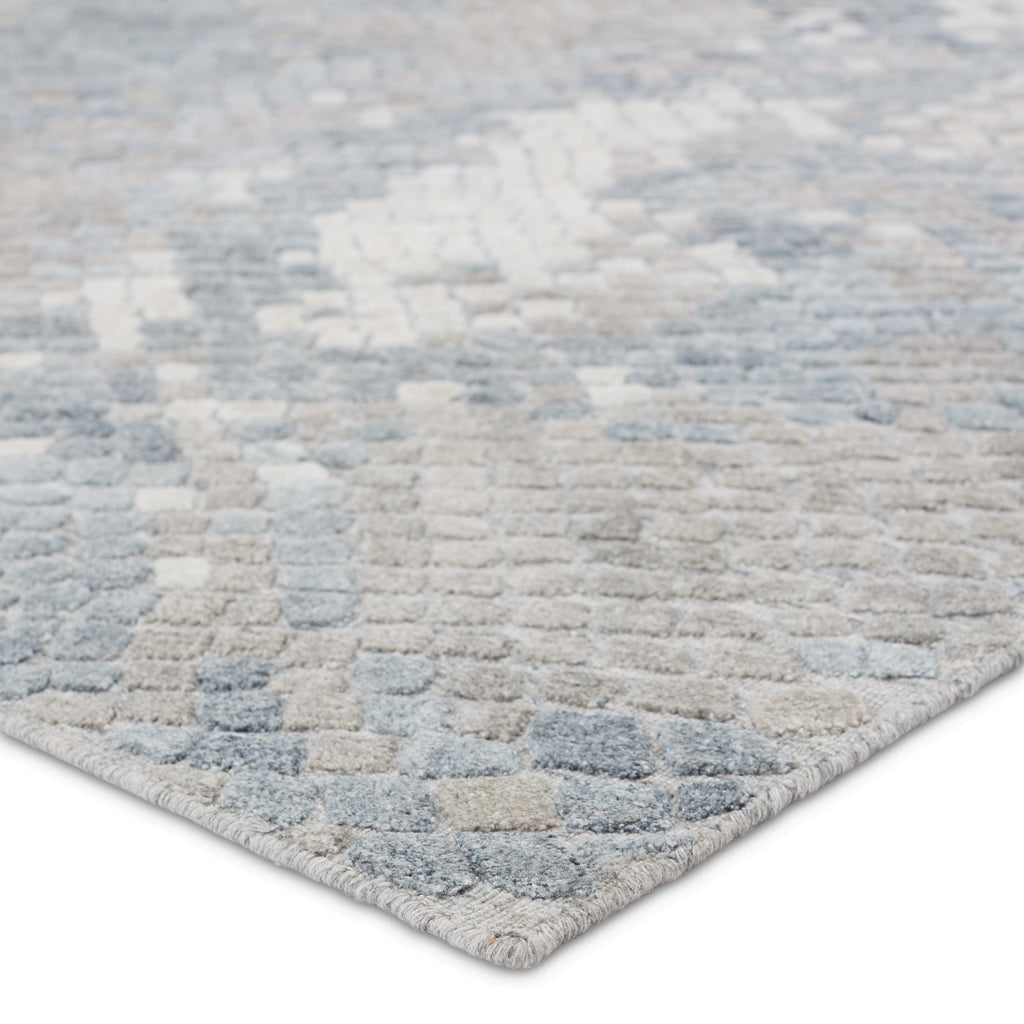 Clamor Conlan Hand Knotted Gray & Light Blue Rug 2