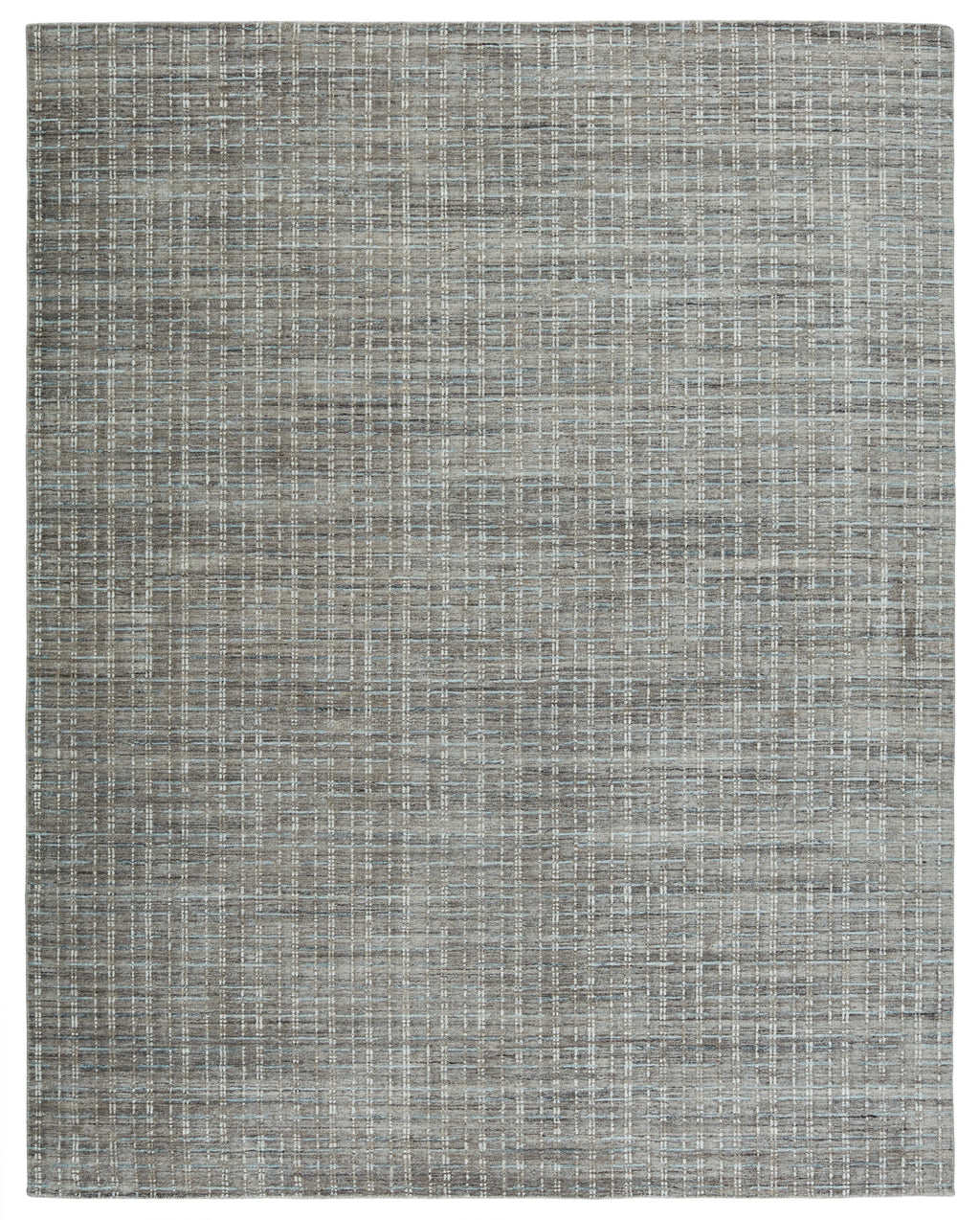 Clamor Thaddea Hand Knotted Gray & Blue Rug 1