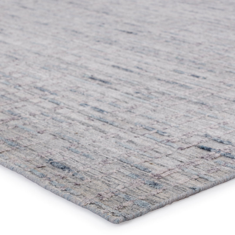 Clamor Thaddea Hand Knotted Light Gray & Blue Rug 2