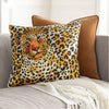 Chloe CLE-003 Woven Square Pillow in Saffron & Black by Surya