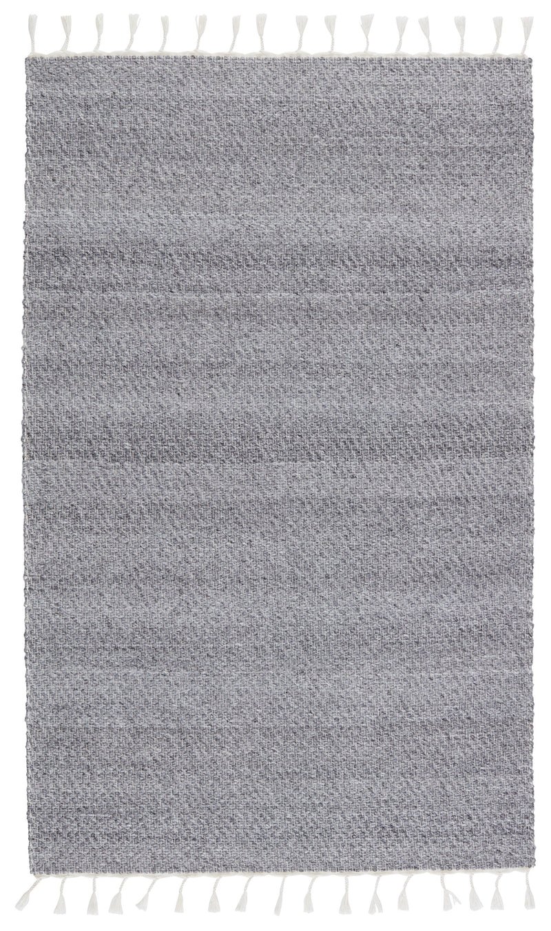 Encanto Indoor/Outdoor Solid Grey & White Rug