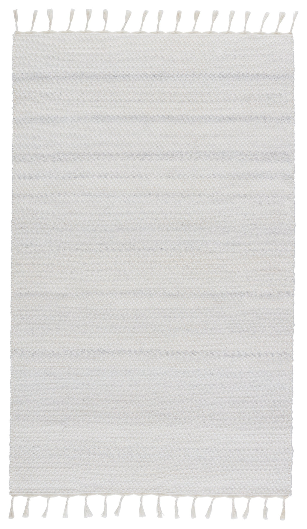 Encanto Indoor/Outdoor Solid White & Light Grey Rug