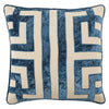 Cosmic Ordella Blue & Beige Pillow by Nikki Chu 1