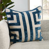 Cosmic Ordella Blue & Beige Pillow by Nikki Chu 4