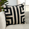 Cosmic Ordella Black & Beige Pillow by Nikki Chu 4