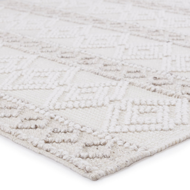 Adelie Indoor/Outdoor Trellis White & Light Grey Rug