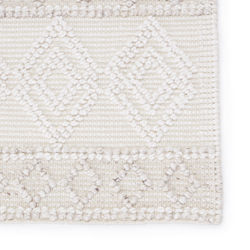 Adelie Indoor/Outdoor Trellis White & Light Grey Rug