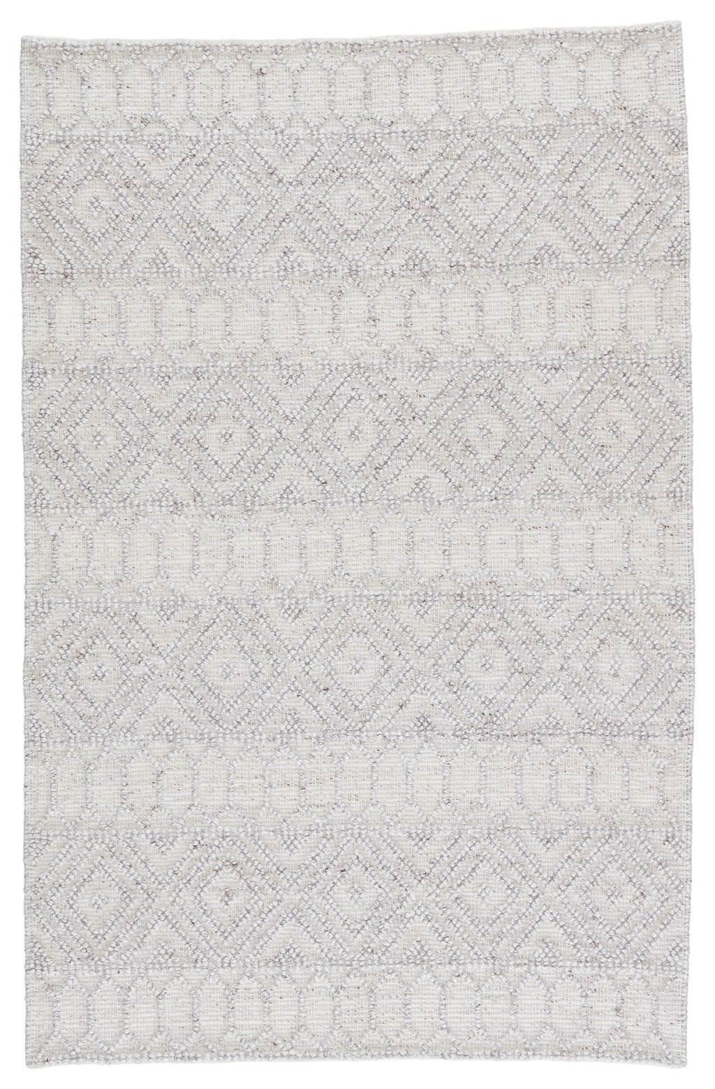 Ismene Indoor/Outdoor Trellis Light Grey & White Rug