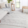 Ismene Indoor/Outdoor Trellis Light Grey & White Rug