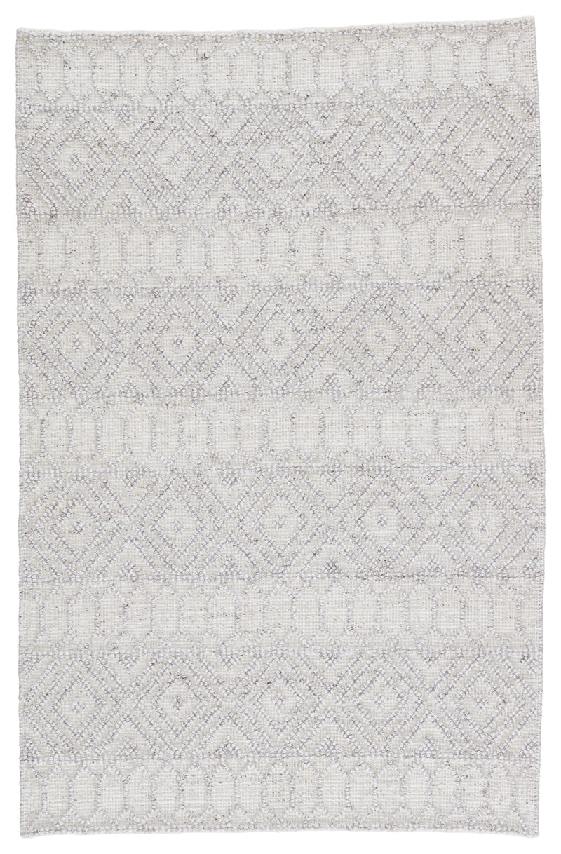 Ismene Indoor/Outdoor Trellis Light Grey & White Rug