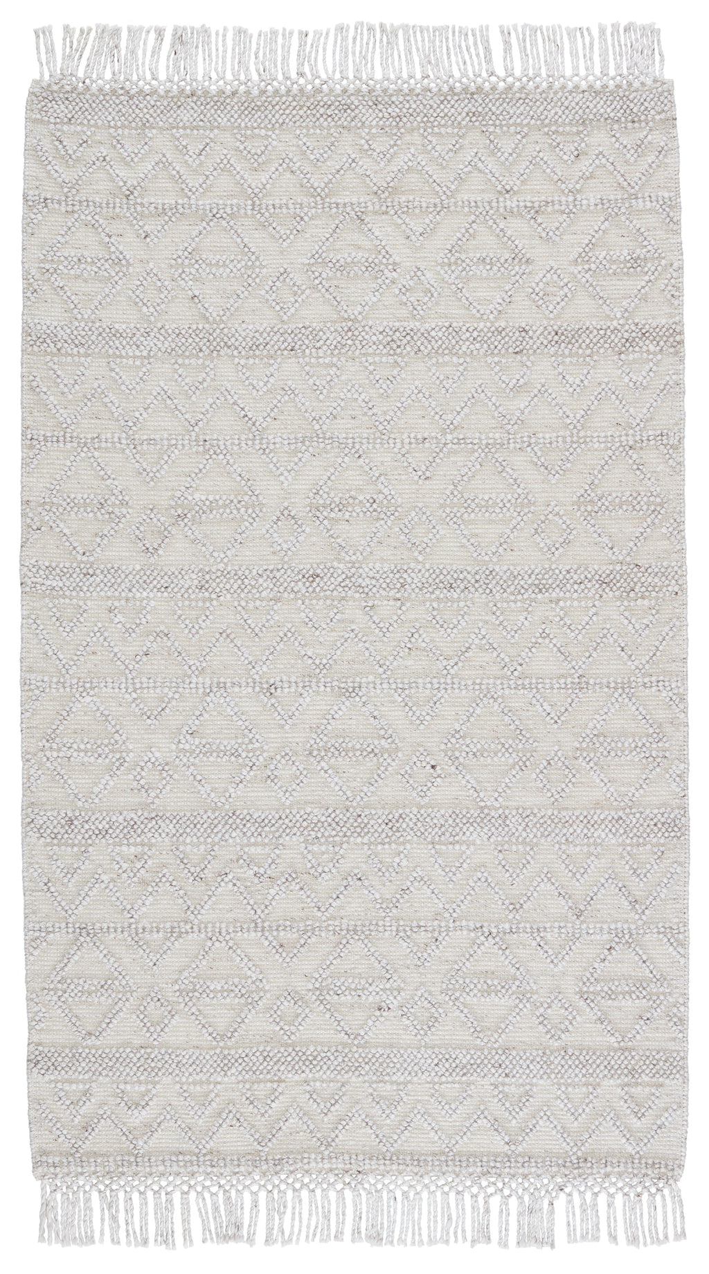 Cosette Frise Indoor/Outdoor Ivory & Light Gray Rug 1