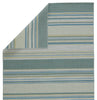 Kiawah Handmade Stripe Blue & Turquoise Area Rug