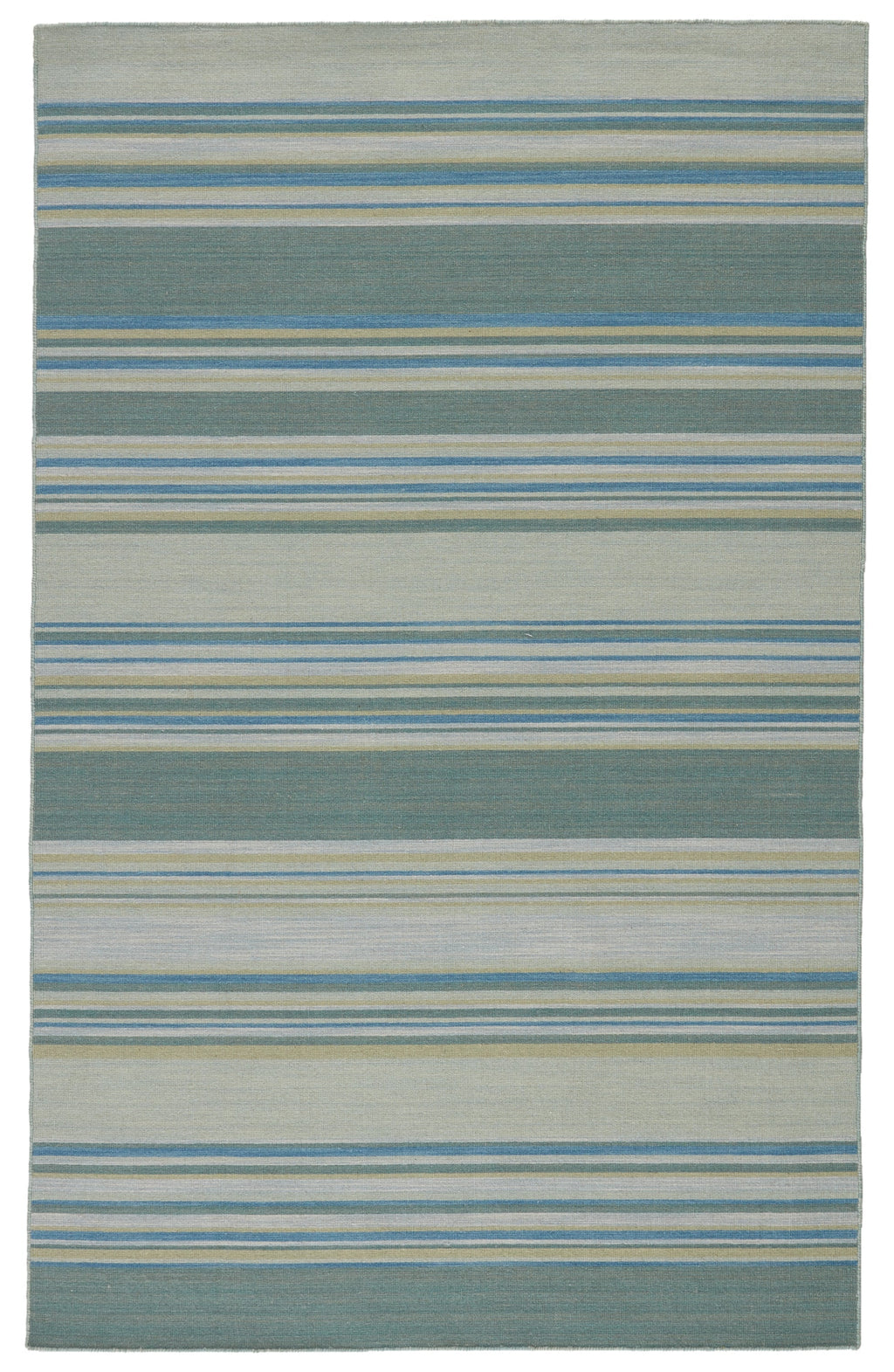 Kiawah Handmade Stripe Blue & Turquoise Area Rug