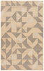 Utah Handmade Geometric Beige & Gray Area Rug design by Jaipur