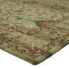 Ahava Handmade Oriental Green & Beige Rug