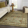 Ahava Handmade Oriental Green & Beige Rug