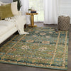 Ahava Handmade Oriental Green & Blue Rug