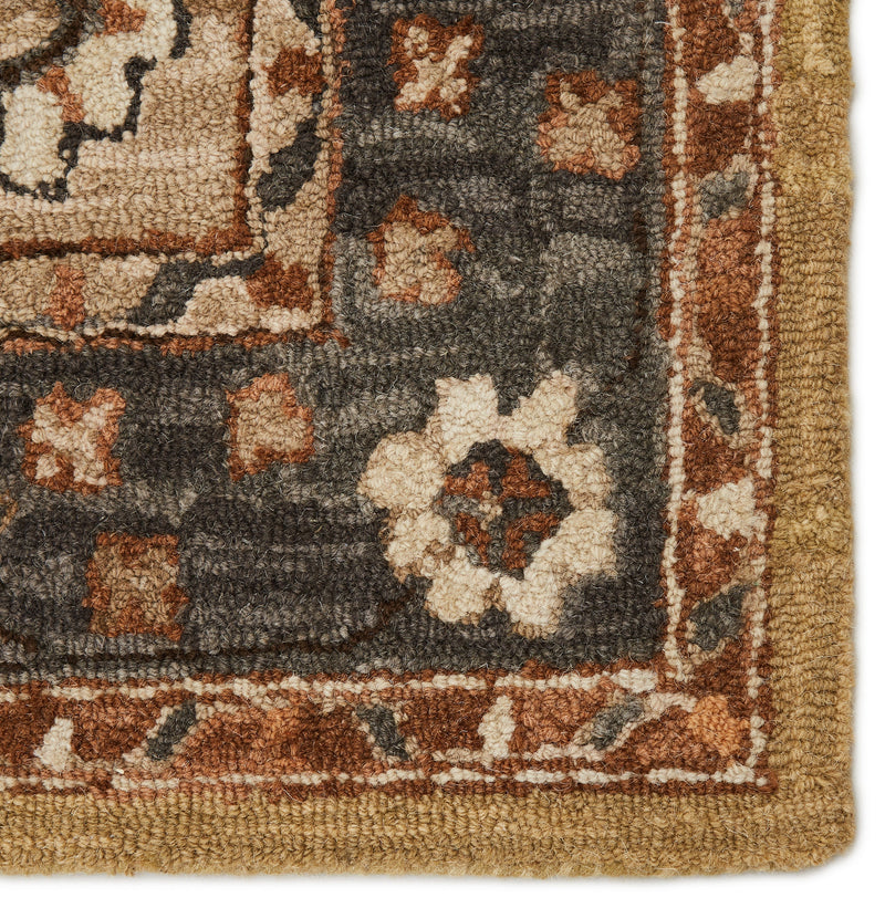 Bronya Handmade Medallion Tan & Gray Rug