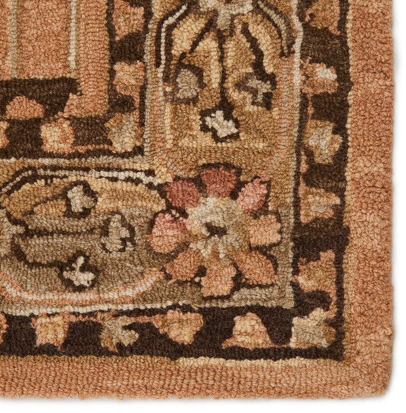 Idina Handmade Medallion Pink & Brown Rug