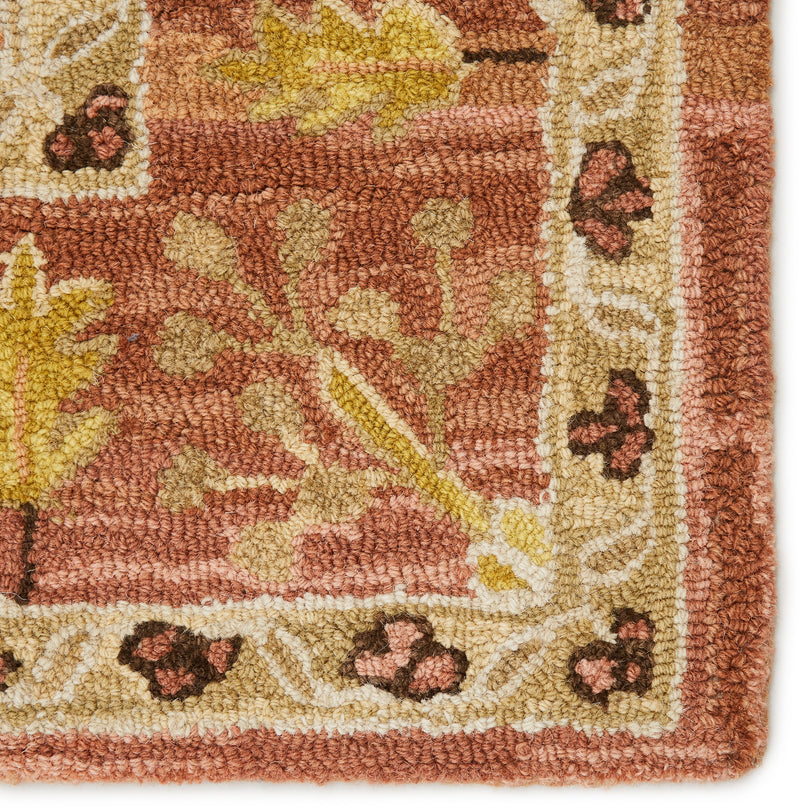 Ahava Handmade Oriental Pink & Gold Rug