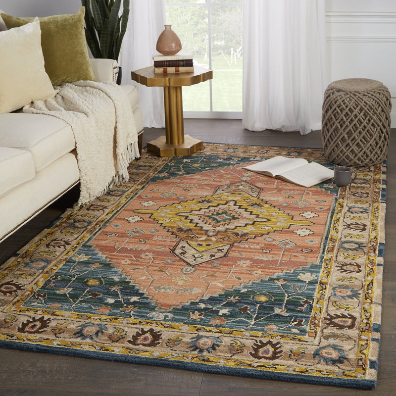 Seraphina Handmade Medallion Pink & Yellow Rug