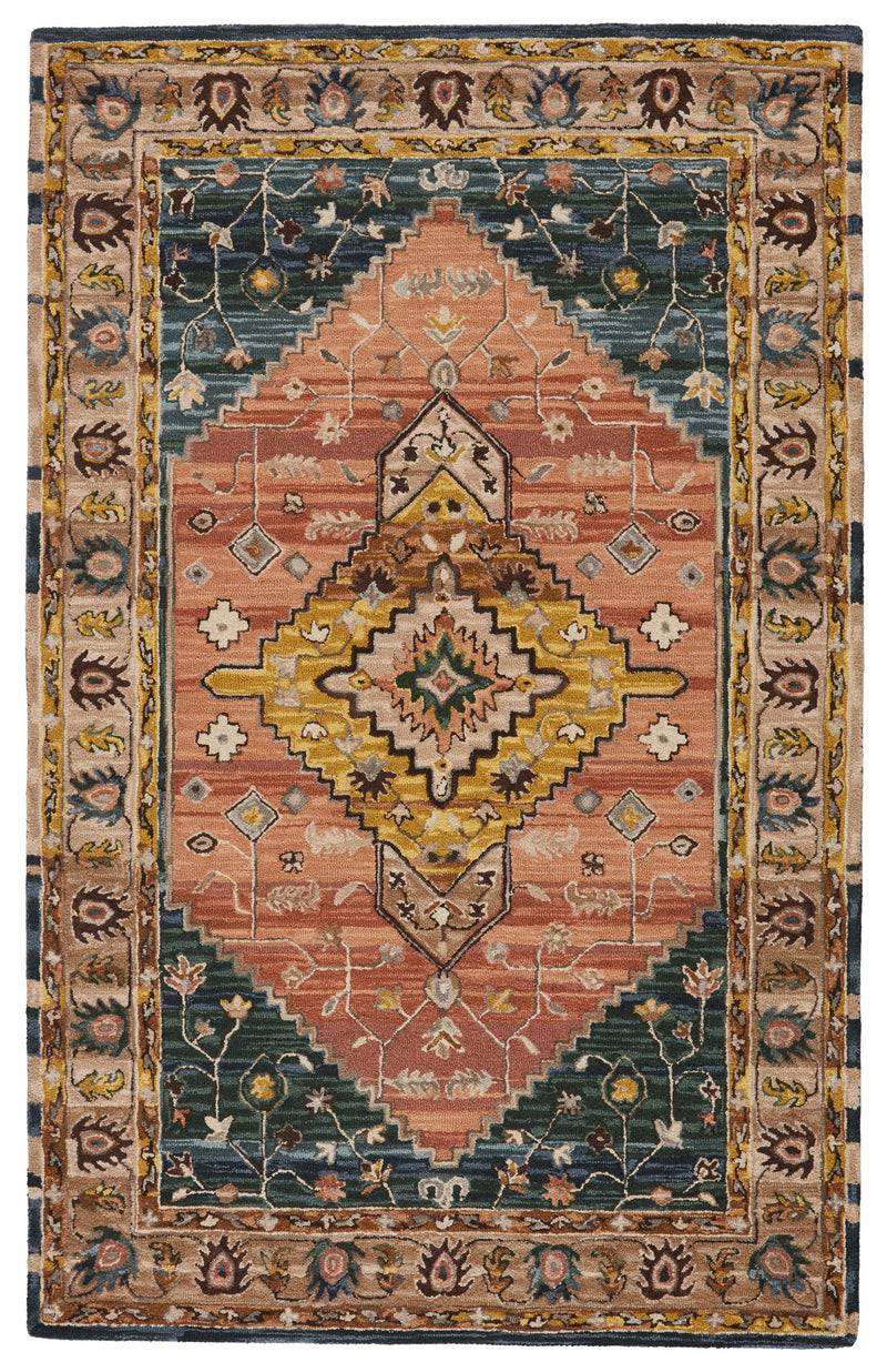 Seraphina Handmade Medallion Pink & Yellow Rug