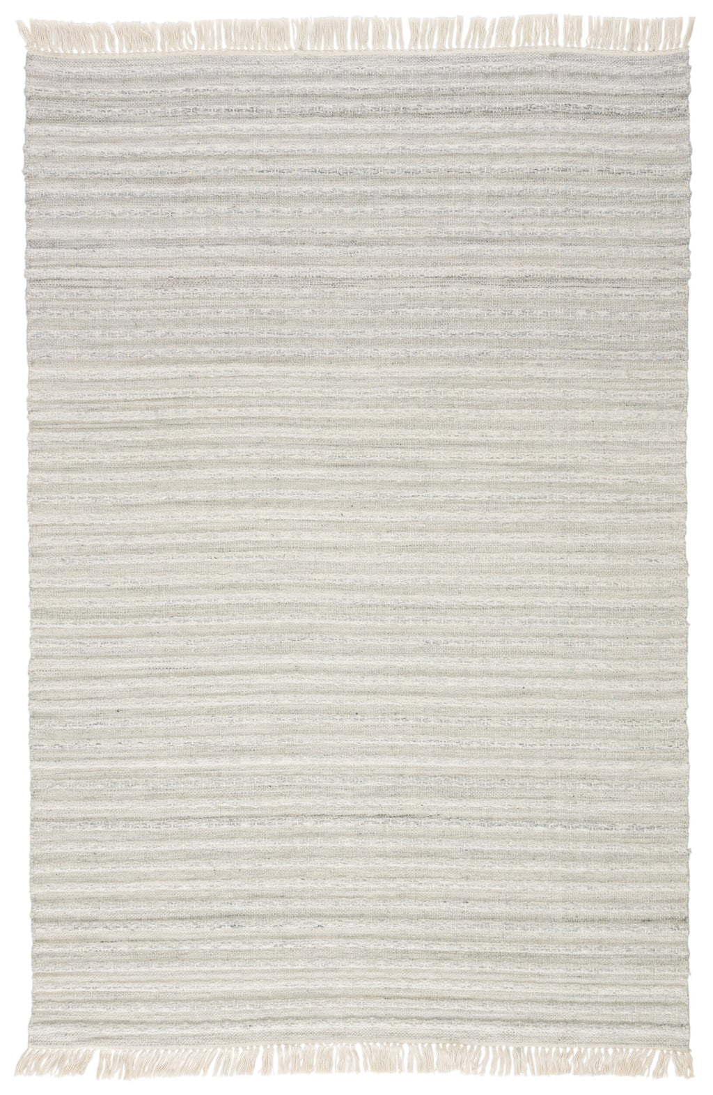 Torre Indoor/ Outdoor Solid Light Gray/ Cream Rug