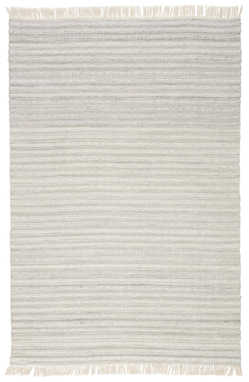 Torre Indoor/ Outdoor Solid Light Gray/ Cream Rug