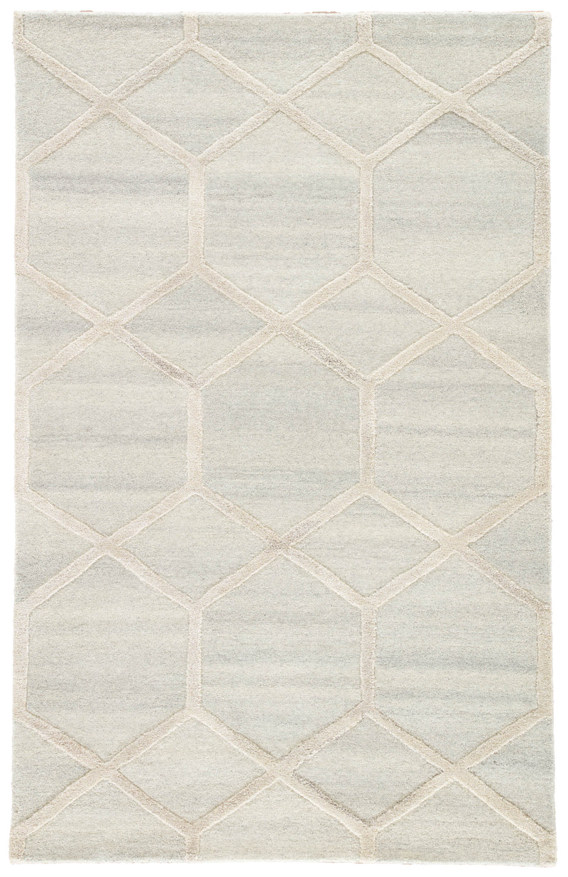 Cleveland Handmade Geometric Cream & Gray Area Rug