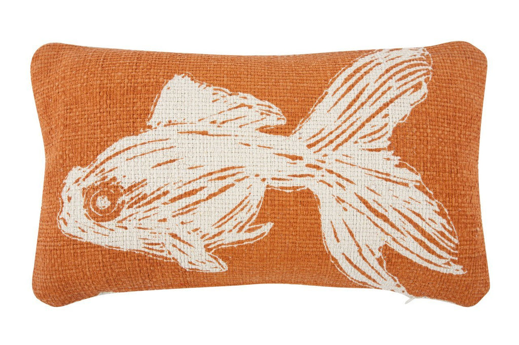 Goldfish Sketch Grain Sack Pillow design by Thomas Paul