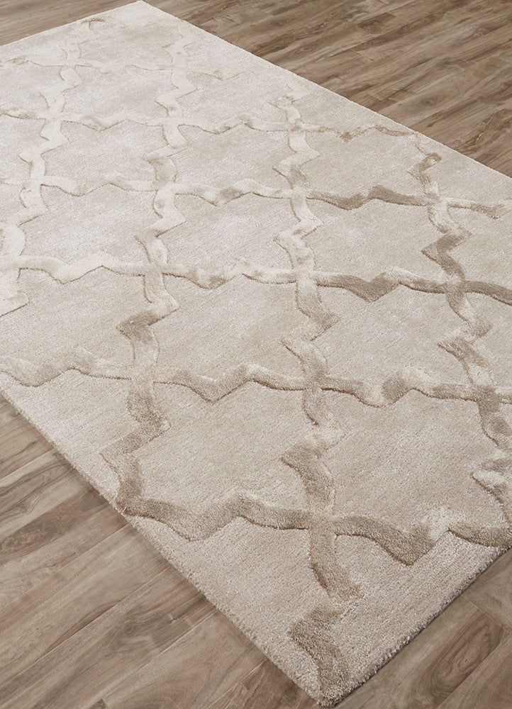 Canton Handmade Trellis Beige Area Rug