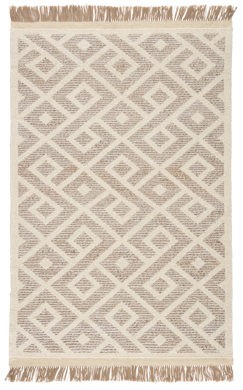 Rigel Natural Trellis Cream/ Taupe Rug by Jaipur Living