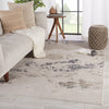 Cisco Abstract Light Gray & Silver Area Rug