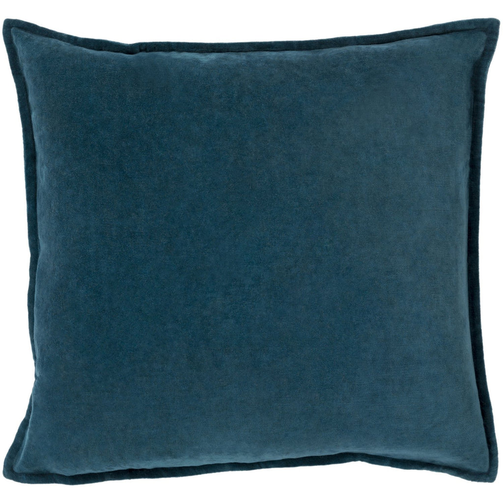 Cotton Velvet Velvet Pillow in Teal