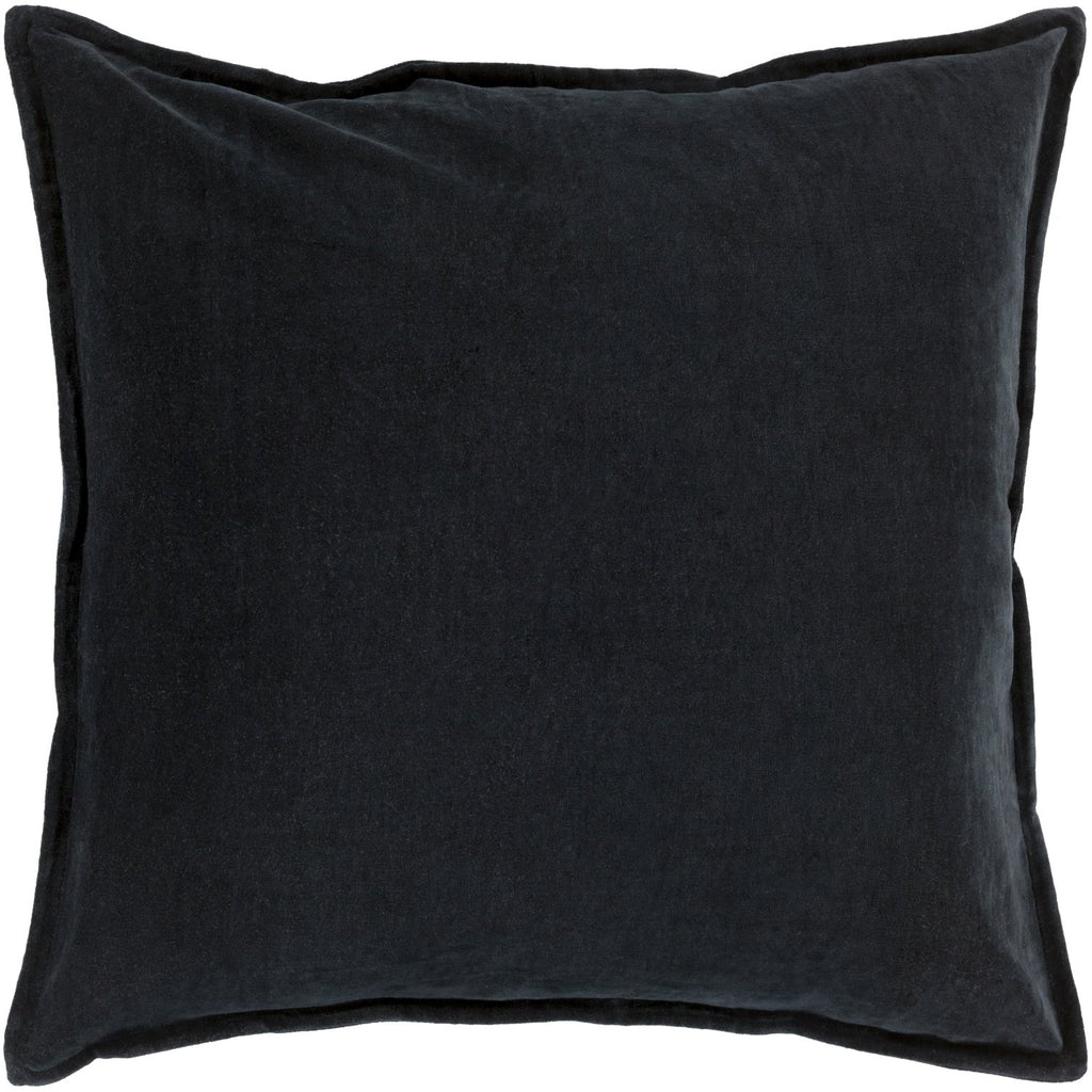 Cotton Velvet Velvet Pillow in Black