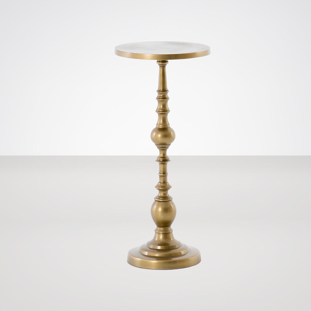 Calhoun End Table in Antique Brass