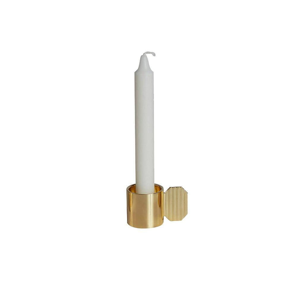 Art Candleholder - Hexagon - Brass